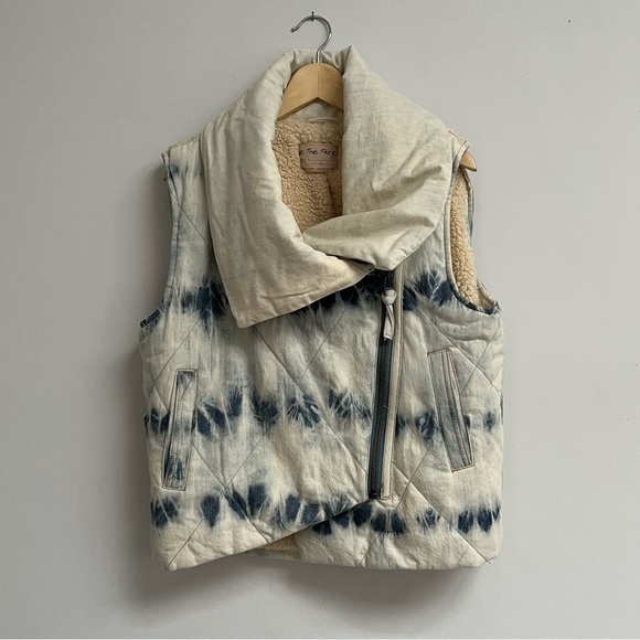 Free People Sherpa Lined Vest Size Small - Picture 4 of 16